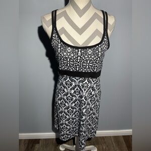Lola Black and White Patterned Dress